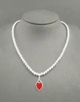 Silver Luxury Pendants Necklaces Women LOVE Heart Round bead chain Desinger Jewelry Love necklace Valentine039s Day couple0399558558