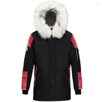 Men&#039;s Down Winter Jacket Mens Thick Warm Long Parka Male Casual Hooded Fur Collar Plus Velvet High Quality Parkas Hombre EU Size