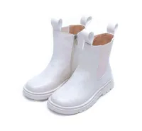 Pu School Boy Boy Shoes Fashion Snow Boots Kids Girls White Martin Boots Children Chelsea Boots Casual Attreaf Winter 2111085645376
