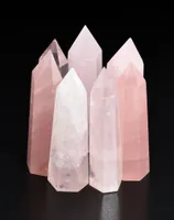 1pc Large 100 Natural Rock Pink Rose Quartz Point Healing Crystal Stone 5060mm And 7075mm Handmade Home Decor Gemstone C19021606919033