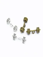 200pcs 25x8mm Dumbbell Barbell Weight Gym Charm pendant For Jewelry Making Antique Silver Antique Bronze Color1939204