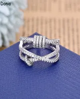 Donia jewelry luxury ring exaggerated European and American fashion activity circle titanium microinlaid zircon creative designer7568183
