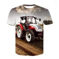 남성용 T 셔츠 2022dlandwirtschaft Traktor Harajuku Manner/Frauen 3d Druck 방식 Kleidung 티셔츠 Rundhals Neue Mode Shirt Plus Grore
