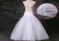 Stok Petticoats Ucuz 2020 Crinoline Beyaz Bir Hat Gelin Alanı Kayması Yok Tam Uzunluk Petticoat Akşam Balo Weddi6897686