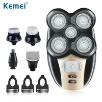 KEMEI KM-1000 4D Erkek Yüz Bakımı 5-1 arada Elbise Değiştirilebilir Taşınabilir Jilet Burun Düzenleyicisi Saç Klipsini Elektrikli Shaver334m