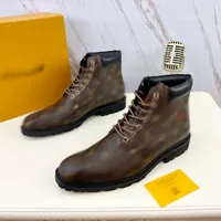 2023 Designer men Ankle Boots Man Wonderland Ranger Beaubourg mens Calfskin Martin booties fashion boot luxurys discovery flat bottom warm -M091