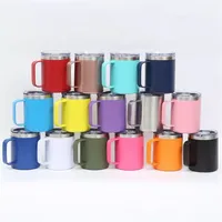 12oz 14oz Coffee Mug Sublimation Tumbler Stainless Steel Double Wall Insulated Vacuum Water Cups With Slide Lid FY5093 P1115