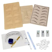 Nova chegada -maquiagem permanente de maquiagem Microblading sobrancelha de tatuagem kit de caneta agulha pasta de pele r￩gua G61014 285N