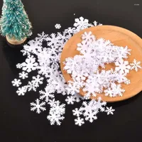 D￩corations de No￫l 500pcs Blanc Felt Snowflake Sticker Appliques non tiss￩es mur de No￫l
