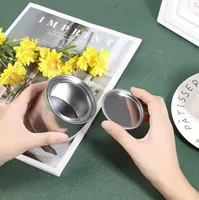 250 ml de aluminio CAN CAF￉ DE CAF￉ TEA TEA B￡lsez de b￡lsamo labial Caja de macetas de crema de metal