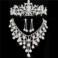 Tiaras Gold Tiaras Crowns Wedding Hair Jewelry Neceklacearring Cheap Fashion Whole Girls Vestidos de fiesta Vestidos de fiesta de fiesta 3900339