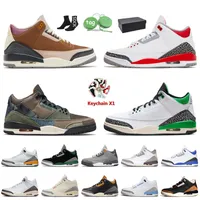 2023 With Box Jumpman 3 Basketball Shoes Fire Red 3s Winterized Archaeo Brown Lucky Green Patchwork Camo Desert Elephant Racer Blue Muslin Retro Trainers Sneakers