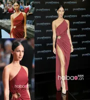 Premiere Transformers Megan Fox Abito da sera Side Slit Red Carpet Celebrity occasione Dresse Prom Dress Party Gown6369472