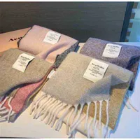 Designer Scarf Acne scarf Yang Mis same narrow color matching wool tassel shawl for men and women CL74 wm