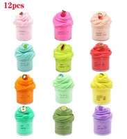 12pcsset Fluffy Slime Kit Fruit Clay Toy Super Soft Stretchy and Non Sticky DIY Sludge Toy Gifts for Girls and Boys 2012262890240