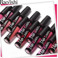 baolishi 1pcs Brand velvet Lip Gloss Waterproof Color drys quickly Long matte liquid lipstick full professional Makeup kit312b
