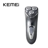 KEMEI KM-890 남성용 코 수염 트리머 면도 면도기 바베이도르 라 바이어 전기 282W를위한 3D 플로팅 헤드 충전식 전기 면도기