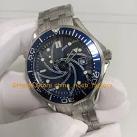 Armbandsur herrar automatiska klockor m￤ns bl￥ urtavla rostfritt st￥l armband 41mm 007 sport casino royale begr￤nsad upplaga professionell mekanisk klocka