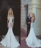 2019 Full Lace Wedding Dress Mermaid Off the Shoulder Long Garden Country Church Bride Bridal Gown Custom Made Plus Size8451071