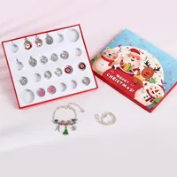 Bracelets de charme calendrier de l'avent de Noël gojomem 24 jours compter les boîtes de jouets mystères enfants bricolage pour enfants cadeaux créatifs