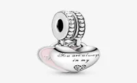 100 925 Sterling Silver Madre Hija Hearts Cangle Charms Fit Original European Charm Pulsel Fashion Women Wedding Engagem3877706