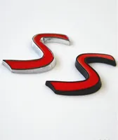 Хромированные металлические внешние аксессуары наклейки на стикеры Red Mini Cooper S Car Emblem Stickers