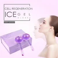 Stora Magic Ice Globes Hockey Energy Face Massager Beauty Crystal Ball Facial Cooling Globe Water Wave For Eye Massage 2pcs Set247V