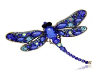 Rinestono Broches de libélula para mujeres Antiguos Pinios de lapa de lapa de color de oro Animales Regalos de joyería de cristal 8097497