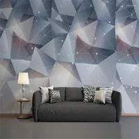 Fonds d'écran Decorative Wallpaper Series 3D triangle moderne de style simple moderne fond de papier mural mural