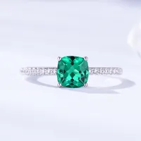 Diaspore Gemstone Rings для женщин девочки Сплошное 925 Серебряное серебряное обручальное обручальное кольцо Топаз Изумрудное сапфировое кольцо