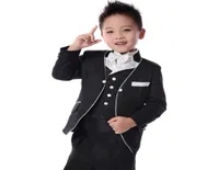 En stock 2020 Black Boys Mariding Suit Prince Baby Costume pour le mariage Toddler Tuxedos Men SuitJacketVestPanttie Custom Made9652505