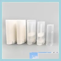 Packing Bottles 15 G Empty Oval Lip Balm Tube Plastic White Clear Solid Per Deodorant Containers Portable Makeup Lipstick Tubes Drop Dhz4R