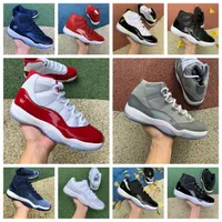 Cherry 11s Basketball shoes JUMPMAN Midnight Navy Cool Grey Jubilee 25th Anniversary bred concord Mens Womens 11 Citrus Space Jam Gamma Sports Legend Blue Sneakers
