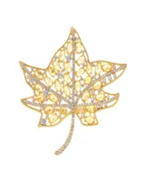 Marca di vendita coreana di lusso 18k oro oro macero con spillo a foglia di gioielli di gioielli Women Highend Shiny