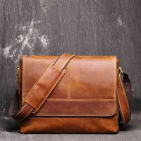 Day Packs дизайнерский стиль мужская старая кожаная сумка на плечах классическая перекрестная емкость