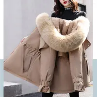 Trench-Coats pour femmes 2022 Veste de coton pour l'hiver pour femmes en milieu de longueur veste mince chaude Chaqueta Nieve Mujer Ropa Roupas fémininas