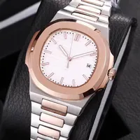 Casual Nautilus Watch Männer Automatische Luxus Uhren 5711 Silbergurt blau Edelstahlmenschen Mechanisch orologio di lusso Armbandwatch D203s