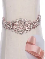 Exquisites schwere Perlen -Strass -Kristalle Hochzeitsgürtel für Brauthochzeitszubehör Hochzeitsflügel billig9415416