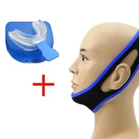 Supporter de la ceinture de menton anti-ronflement Supporter nasal bandes cpap stop solution de ronflement bouche bouche sommet apn￩e de nuit gardien tmj209u