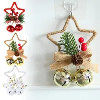Christmas Decorations Five-Pointed Star Bell Accessories Pendant Diy Tree Ornaments Bow Showcase Tool Year 2023