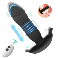 Masseur de jouets sexuels vibratrice télescopique pour femmes hommes masseur de la prostate femme gay masturbateur étirement gode