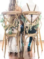 Sedia in legno Banner Chair Spose GrideGrooms DECOUGAZIONE DI MATRIMENTO DI PASSAGGIO PER FORNITÀ DELLE PARTI OGGI ORDINE BARK SCONTO2119470