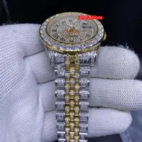 Boutique Men's Fashion Watches Stainless Steel Diamond Watch Gold Diamond Dial Fashion Sell Watch Roman Scale Automatic C292u