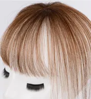 Syntetiska peruker AllaoSify 11inch Topper Toupee Hairpiece Clip in One Piece Hair with Bangs for Women 4 Color Ins6247887