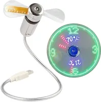 Wentylator zegara USB z zegarem w czasie rzeczywistym i funkcja wyświetlania temperatury LED Light Fan Toy