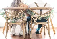 Деревянный стул баннер стул жених знаком с свадьбой для свадьбы для обручальной свадебной вечеринки.