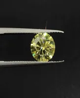 Otro real 052 quilates lim￳n amarillo redondo brillante piedra suelta de moissanite con gras para aretes de anillo de joyer￭a de bricolaje pase diamante tes7148588