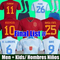 Camisas de futebol da Espanha 2022 Asension Ansu Fati 2023 Espana Morata Ferran Koke Gavi Asension 22 23 Camisas de futebol Pedri