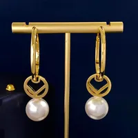 Lettere pendenti Women Earring Designer Jewelry 925 Oreri d'orecchio d'argento Donna Brand Orecchini a marchio Luxury Leghing F Stalls Golden Hoop Golden Hoop