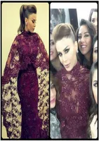 Abaya New Abaya in Dubai Purple Lace Evening Dresses Mermaid Asslim Celebrity Party Party Dorts New Yousef Aljasmi Kaftan Dress 2183041087